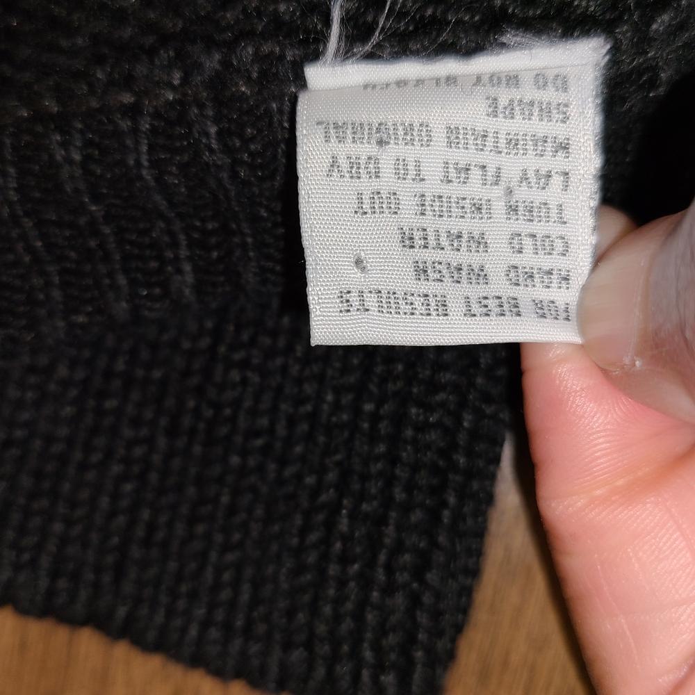 Vintage Margules black sweater with sequines Sz L - Picture 8 of 9